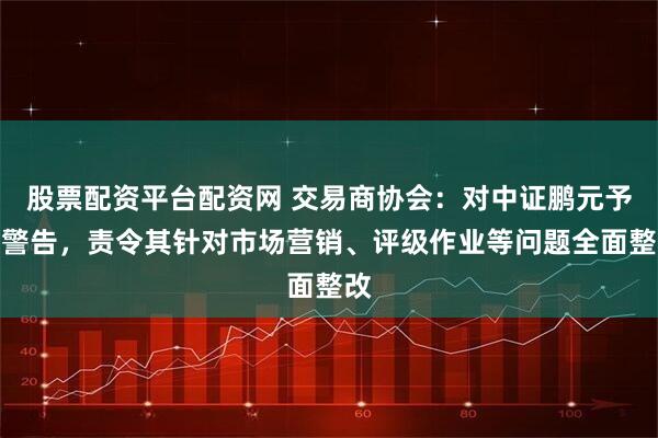 股票配资平台配资网 交易商协会：对中证鹏元予以警告，责令其针对市场营销、评级作业等问题全面整改